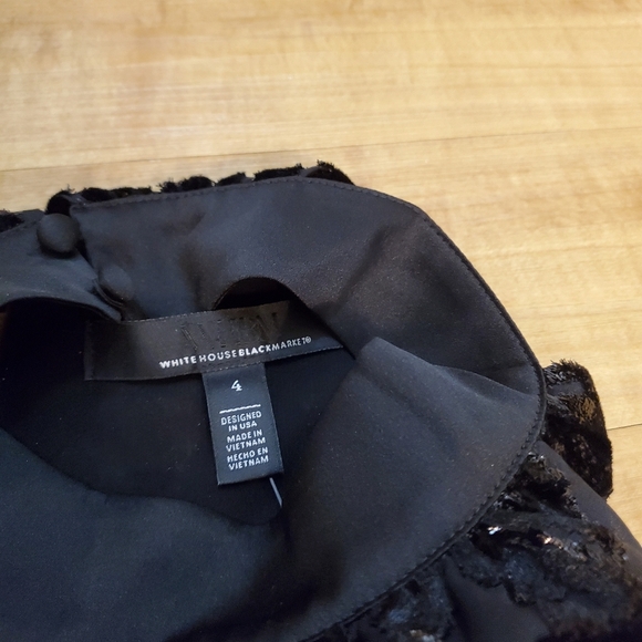 WHBM Leopard Velvet Halter Top Black Size Small 4 - Picture 9 of 10